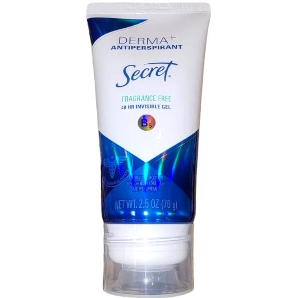 Secret Derma+ Invisible Gel Antiperspirant nourishing Vitamin B5 48hr 2.5 Oz NEW